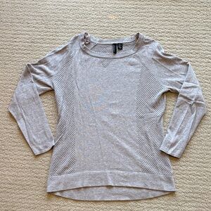 Cynthia Rowley Light Gray Long Sleeve Top